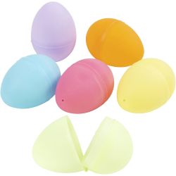 Egg, H: 6 cm, dia. 4 cm, pastellfarger, 12 stk./ 1 pk.