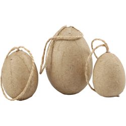 Egg, H: 3+4+5 cm, 6 stk./ 1 pk.