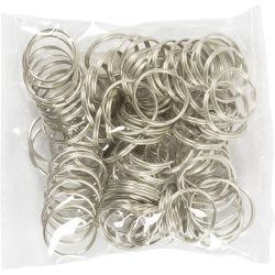 Nøkkelringer, dia. 20 mm, 100 stk./ 1 pk.
