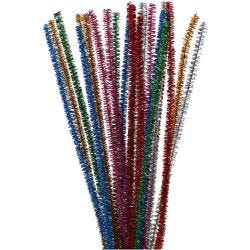 Piperenser, L: 30 cm, tykkelse 6 mm, glitter, sterke farger, 24 ass./ 1 pk.