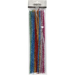Piperenser, L: 30 cm, tykkelse 6 mm, glitter, sterke farger, 24 ass./ 1 pk.