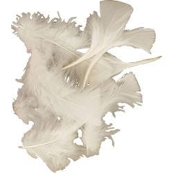 Dun, 7-8 cm, hvit, 500g/ 1 pk.