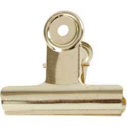 Metallklips, B: 7,5 cm, messing, 6 stk./ 1 pk.