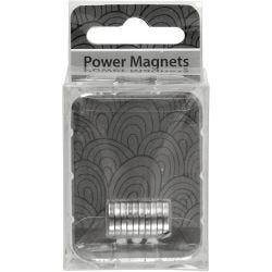 Kraftig magnet ”NdFeB” , dia. 10 mm, tykkelse 2 mm, 10 stk./ 1 pk.