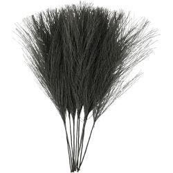 Kunstige fjær, 15 cm, 8 cm, svart, 10stk./ 1 pk.