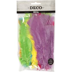 Dun , L: 11-17 cm, ass. farger, 18 bunt/ 1 pk.