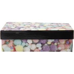 Pomponer, dia. 15-40 mm, glitter, pastellfarger, 400 g/ 1 pk.