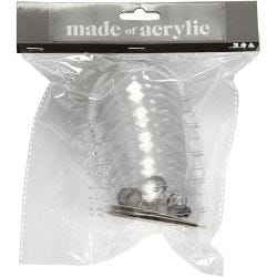 Deko-kule, dia. 8 cm, transparent, 5 stk./ 1 pk.