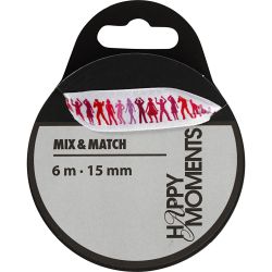 Satengbånd med print