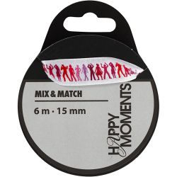 Satengbånd med print