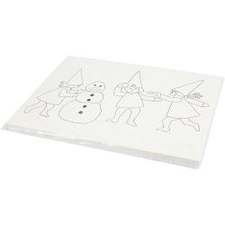 Julekalender med nisser i snøballkrig, A3, str. 30x42 cm, hvit, 30 stk./ 1 pk.