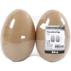 To-delte egg, L: 12 cm, 2 stk./ 1 pk.