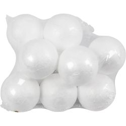 Kule, dia. 4 cm, hvit, 10 stk./ 1 pk.