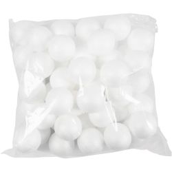 Kule, dia. 5 cm, hvit, 50 stk./ 1 pk.