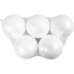 Kule, dia. 12 cm, hvit, 5 stk./ 1 pk.
