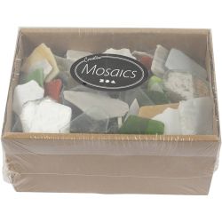 Mosaikk, str. 15-60 mm, tykkelse 5 mm, Innhold kan variere , ass. farger, 2 kg/ 1 pk.