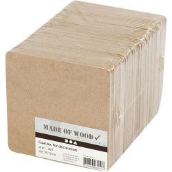 Brikke, str. 10x10 cm, tykkelse 3 mm, 50 stk./ 1 pk.