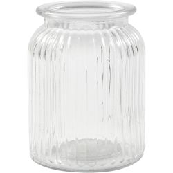 Glasskrukke, H: 14,5 cm, dia. 11 cm, hullstr. 7 cm, 6 stk./ 1 pk.