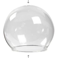 Kuleformet glassklokke