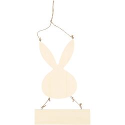 Hare med skilt, 29,5 cm, 19,2 cm, 1 stk.