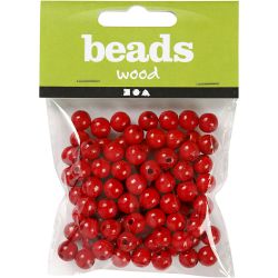 Treperler, dia. 8 mm, hullstr. 2 mm, rød, 15 g/ 1 pk.