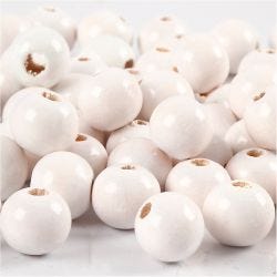 Treperler, dia. 10 mm, hullstr. 3 mm, hvit, 20 g/ 1 pk.