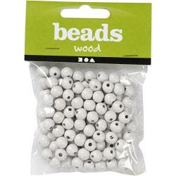 Treperler, dia. 10 mm, hullstr. 3 mm, hvit, 20 g/ 1 pk.