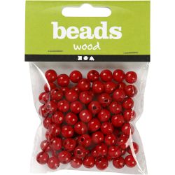 Treperler, dia. 10 mm, hullstr. 3 mm, rød, 20 g/ 1 pk.