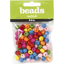 Treperler, dia. 8 mm, hullstr. 1,5-2 mm, ass. farger, 16 g/ 1 pk.