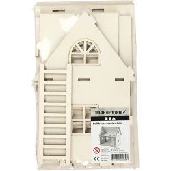 DIY Poppenhuis, 25 cm, 18x27 cm, 1 stuk