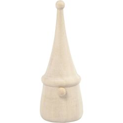 Scandinavian Santa Gnome, H: 8 cm, dia. 3 cm, 1 pc