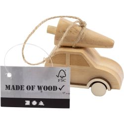 Car with Christmas tree, H: 6 cm, L: 6 cm, W: 3,5 cm, 1 pc