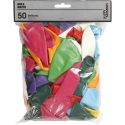 Ballonger, dia. 43 cm, ass. farger, 50 stk./ 1 pk.