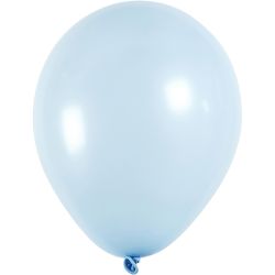 Ballonger, runde, 23 cm, lys blå, 10stk./ 1 pk.