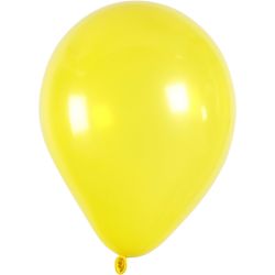Ballonger, runde, 23 cm, gul, 10stk./ 1 pk.