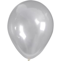 Ballonger, runde, dia. 23 cm, transparent, 10stk./ 1 pk.