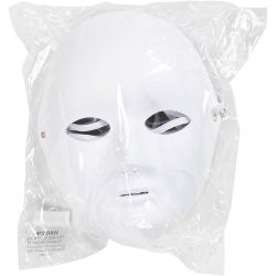 Helmaske, H: 22 cm, B: 17 cm, hvit, 10 stk./ 1 pk.