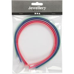 Hårbøyle , B: 8 mm, ass. farger, 5 stk./ 1 pk.