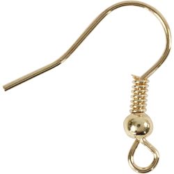 Ørekroker, L: 18 mm, gull, 10 stk./ 1 pk.