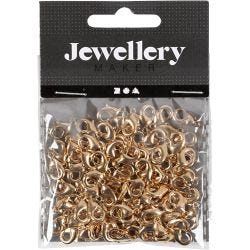 Karabijnhaken, L: 10,1 mm, verguld, 100 stuk/ 1 doos