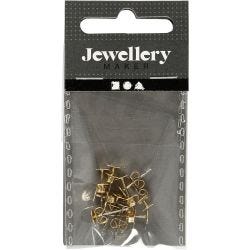 Ørestikkere, L: 13 mm, forgylt, 10 stk./ 1 pk.