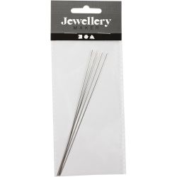 Perlenål, L: 12 cm, tykkelse 0,25 mm, 5 stk./ 1 pk.