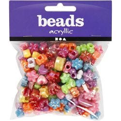 Figurperler, dia. 10 mm, hullstr. 3 mm, 65 g, 125 ml/ 1 pk.