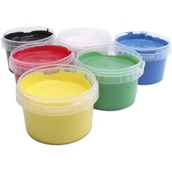 PRIMO Fingermaling, ass. farger, 6x250 ml/ 1 pk.