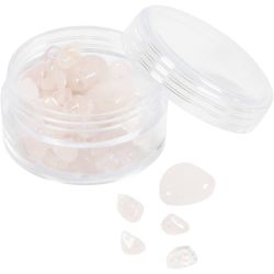 Krystallperler, Rosenkvarts, dia. 7-12 mm, hullstr. 1 mm, rosa, 63 stk./ 1 pk.