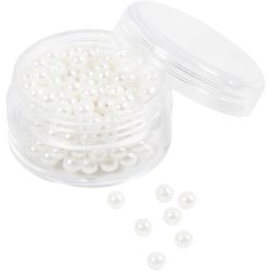 Voksperler, dia. 4 mm, hullstr. 1,5 mm, perlemor, 210 stk./ 1 pk.