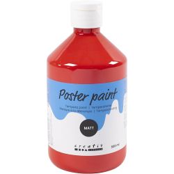 Temperamaling Matt, rød, 500 ml/ 1 fl.