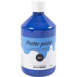 Temperamaling Matt, mørk blå, 500 ml/ 1 fl.
