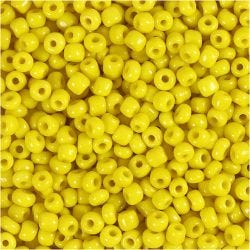 Rocaillesperler, dia. 3 mm, str. 8/0, hullstr. 0,6-1,0 mm, gul, 25 g/ 1 pk.