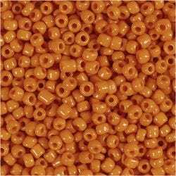 Rocaillesperler, dia. 3 mm, str. 8/0, hullstr. 0,6-1,0 mm, orange, 25 g/ 1 pk.